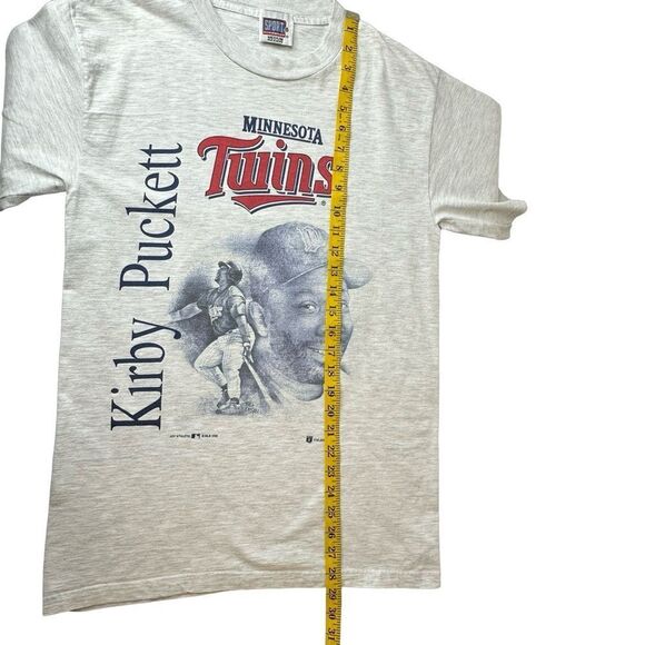 Minnesota TWINS Kirby Puckett Gray T Shirt Vintage 1997 Size Medium - Picture 8 of 12